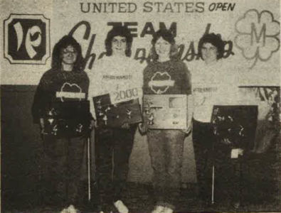 1988 Team Sportsman's Bar, featureing Debbie Weber, Chera Caltagerone, Julie Fitzpatrick and Peg Ledman