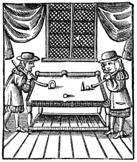 Early billiards in 1674