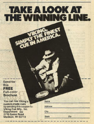 Mid 80s Viking Cue advertisement