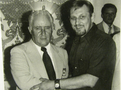 The great Mosconi and Frank Sailor Stellman in the 1960s