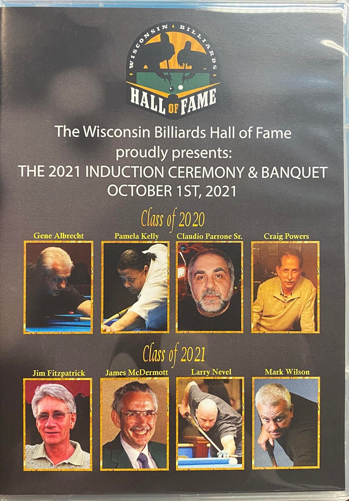 2020/2021 Hall of Fame Induction DVD - Wisconsin Billiards Hall of Fame